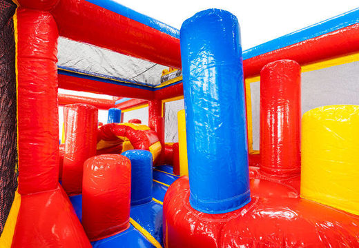 Build your own obstacle course in rollercoaster theme at JB Inflatables