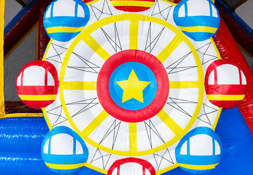 Inflatable Ferris wheel on obstacle course module Rollercoaster theme