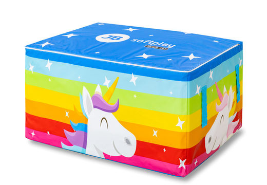 Box for storing softplay in unicorn theme for sale at JB