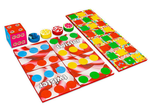 Colorful game set back of Softplay in Candy theme