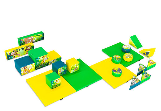 Large Softplay set in Jungle Dino theme with colorful blocks to play with