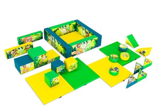 Softplay set XL Jungle Dino theme colorful blocks to play with