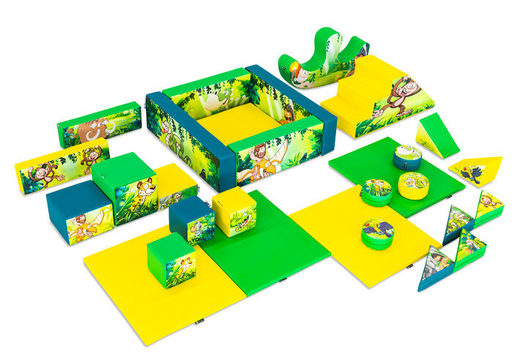 XXL Jungle Dino-themed Softplay Set with Colorful Blocks to Play