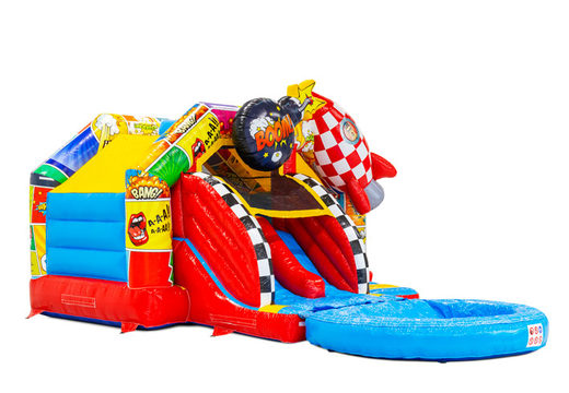 Buy an online inflatable Slide Combo with 3D figures and slide