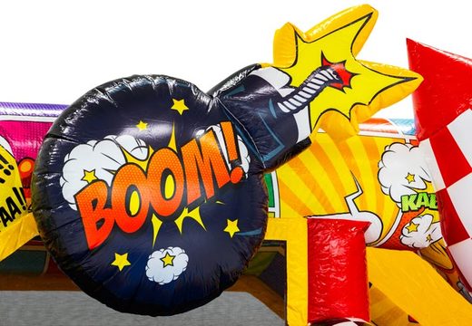 Order Inflatable Castle with Comic Theme and 3D Cartoon Bomb Online