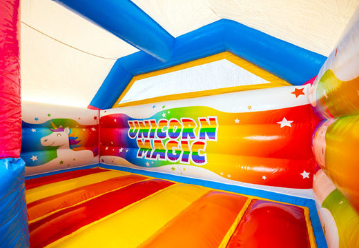 Buy the Indoor Bouncy Castle Slide Combo Dubbelslide with Unicorn theme online at JB