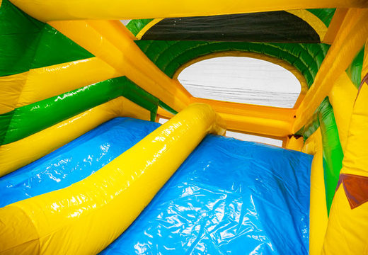 Buy blue yellow green slide from inflatable castle Multiplay dubbelslide at JB