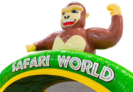 3D figure on inflatable Dubbelslide monkey theme Safari Gorilla