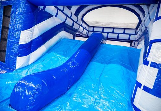 Buy blue and white slide from Multiplay dubbelslide bouncy castle at JB