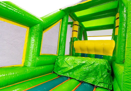 Jumping surface in inflatable modular obstacle course